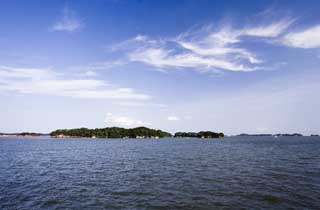 foto,tela,gratis,paisaje,fotografía,idea,Matsushima, Isla, Cielo azul, Nube, El mar