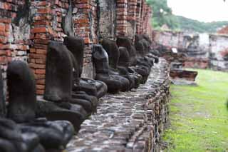 foto,tela,gratis,paisaje,fotografía,idea,Wat Phra Mahathat, La herencia cultural de mundo, Buddhism, Idea Buddhist, Sobras de Ayutthaya