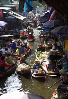 foto,tela,gratis,paisaje,fotografía,idea,Mercado de agua, Mercado, Comprando y vender, Bote, 