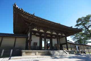 foto,tela,gratis,paisaje,fotografía,idea,Temple Namdaemun de Horyu - ji, Buddhism, Namdaemun, Techo, Azulejo