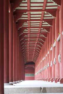 foto,tela,gratis,paisaje,fotografía,idea,La hilera de pilares de Tadashi, Santuario de Jongmyo, Servicio religioso, Primer Emperador, El templo ancestral imperial