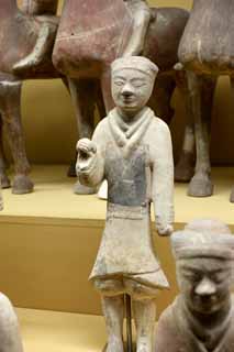 foto,tela,gratis,paisaje,fotografía,idea,Cerámica pintada guerrero, China antiguo, Guerreros de terracota, La hombre estatua, Caballo