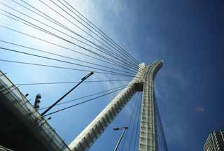 foto,tela,gratis,paisaje,fotografía,idea,Puente, Puente, Ascendencia de río de Sumida, Un puente de hierro, Tráfico