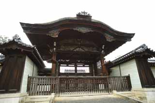 foto,tela,gratis,paisaje,fotografía,idea,Puerta de Temple de Ninna - ji para mensajeros imperiales, Openwork, Soy lujoso, Ave fénix chino, Césped de Tang