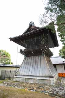 foto,tela,gratis,paisaje,fotografía,idea,Campanario de Temple de Myoshin - ji, Egen Kanzan, Campana del templo, El pope de jardín de flores, Templo pertenecer al secta de Zen