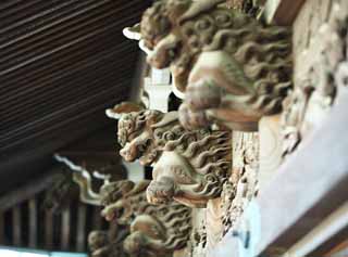 foto,tela,gratis,paisaje,fotografía,idea,Escultura de Temple de Shibamata Taishaku - diez, León, Escultura, Grano de madera, Buddhism