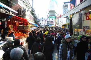 foto,tela,gratis,paisaje,fotografía,idea,Galería de Ameyoko - cho, Bandera nacional, Multitud, Compras, Buena ganga