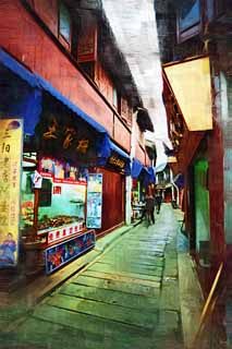 illust,tela,gratis,paisaje,fotografía,idea,pintura,Lápiz de color,dibujo,Tienda de Zhujiajiao, Pastelito de arroz envuelto en los permisos de bambú, Comida, Distrito de compras, Suma