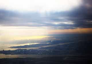 foto,tela,gratis,paisaje,fotografía,idea,La luz para dejar en la área industrial, Nube, Voz del cielo, El mar, Canal