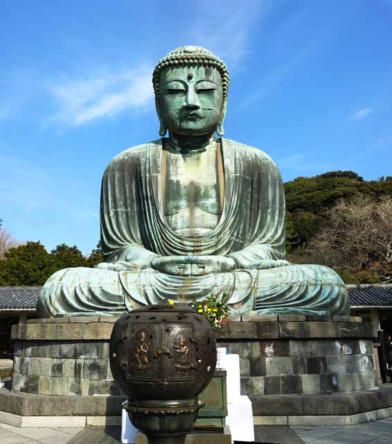 foto,tela,gratis,paisaje,fotografía,idea,Grande estatua de Kamakura de Buddha, , , Estilo de Soong, Escultura de Buddhism