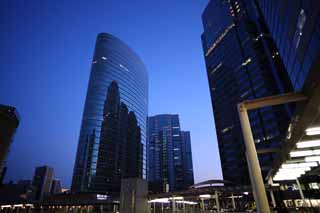 foto,tela,gratis,paisaje,fotografía,idea,Shinagawa, Edificio alto, Un edificio de oficinas, Ciudad de cruce de Shinagawa, De noche