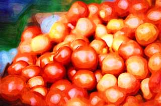 illust,tela,gratis,paisaje,fotografía,idea,pintura,Lápiz de color,dibujo,Un tomate, Tienda de verdura, Tomate, Rojo, Verduras