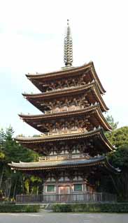 foto,tela,gratis,paisaje,fotografía,idea,Temple cinco Storeyed pagoda de Daigo - ji, Chaitya, Soy pintado de rojo, Dos mandala de mundos, Fotografía de Buddhism esotérico japonés