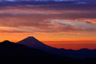 foto,tela,gratis,paisaje,fotografía,idea,La mañana de monte. Fuji, Monte. Fuji, El brillo matutino, Nube, Color