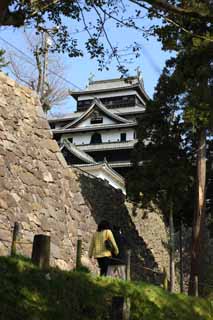 foto,tela,gratis,paisaje,fotografía,idea,La torre de castillo de castillo de Matsue - jo, Pino, Cimentación con pilotes - piedras, Castillo, Ishigaki