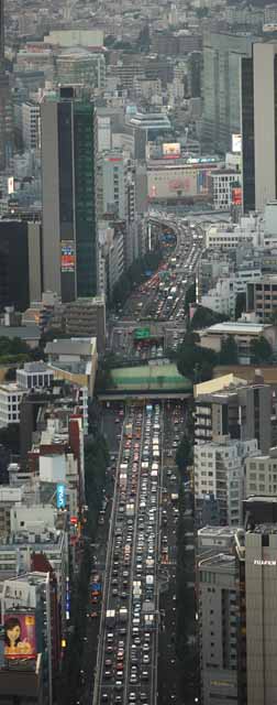 photo, la matière, libre, aménage, décrivez, photo de la réserve,D'après Roppongi, Shibuya, embouteillage, voiture, Circulation