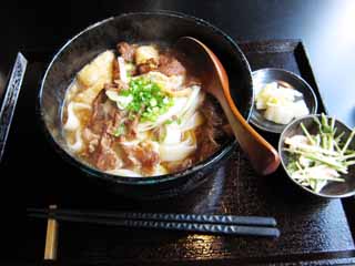 photo, la matière, libre, aménage, décrivez, photo de la réserve,Un père, Boeuf, Caillé de la fève frit, Udon, Je ne peux pas grincer