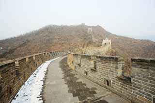 photo, la matière, libre, aménage, décrivez, photo de la réserve,Mu Tian Yu Grande muraille, mur de château, guet dans un château, Le Hsiung-Nu, 