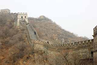 photo, la matière, libre, aménage, décrivez, photo de la réserve,Mu Tian Yu Grande muraille, mur de château, guet dans un château, Le Hsiung-Nu, 