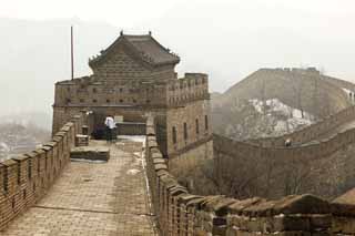 photo, la matière, libre, aménage, décrivez, photo de la réserve,Mu Tian Yu Grande muraille, mur de château, guet dans un château, Le Hsiung-Nu, 