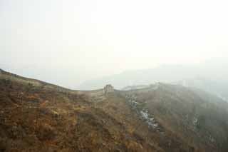 photo, la matière, libre, aménage, décrivez, photo de la réserve,Mu Tian Yu Grande muraille, mur de château, guet dans un château, Le Hsiung-Nu, 