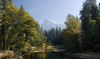 photo, la matière, libre, aménage, décrivez, photo de la réserve,Apaisez Demi Dôme d'automne, rivière, montagne, forêt, Panoramcomposition