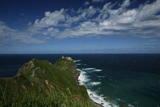 photo, la matière, libre, aménage, décrivez, photo de la réserve,Pouvoir de Dieu Promontory, Pouvoir de Dieu Promontory, phare, Le Seof Japon, vague