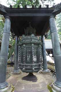 photo, la matière, libre, aménage, décrivez, photo de la réserve,Une lanterne du jardin du tour de Tosho-gu Temple, lanterne du jardin du tour, patrimoine de l'humanité, Aoi, 