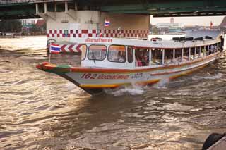 photo, la matière, libre, aménage, décrivez, photo de la réserve,Un bateau de Chao Phraya , bateau, autobus d'eau, , Le Menam