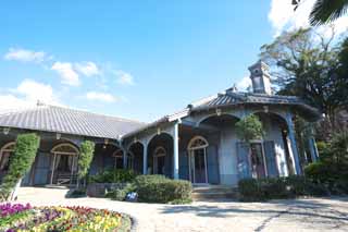 photo, la matière, libre, aménage, décrivez, photo de la réserve,Une vieille maison du rapace, Bâtiment du de l'ouest-style, maison, toit, cheminée