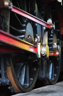 photo, la matière, libre, aménage, décrivez, photo de la réserve,Éclat de la manivelle, vapeur locomotif, train, roue motrice, Fer