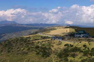 photo, la matière, libre, aménage, décrivez, photo de la réserve,Izu Skyline, Autoroute, Asphalte, Plateau, Ridgeline