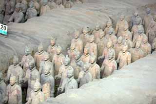 photo, la matière, libre, aménage, décrivez, photo de la réserve,Terracotta Warriors dans des fosses no.1, Guerriers de la terre cuite, Gens anciens, Tombe, Héritage Mondial