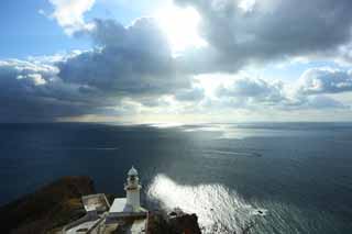 photo, la matière, libre, aménage, décrivez, photo de la réserve,Le Promontoire de monde, phare, ciel bleu, mer, L'horizon