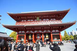 photo, la matière, libre, aménage, décrivez, photo de la réserve,Temple Senso-ji Hozo-mon porte, visiter des sites pittoresques tache, Temple Senso-ji, Asakusa, lanterne