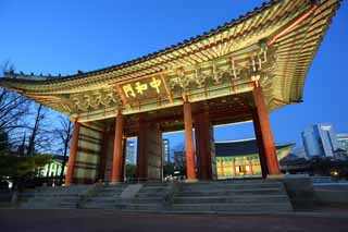 photo, la matière, libre, aménage, décrivez, photo de la réserve,La vertu porte de la neutralisation du temple de Kotobuki, bâtiment de palais, Je suis peint en rouge, image peu soignée, Architecture de la tradition