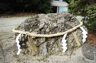 photo, la matière, libre, aménage, décrivez, photo de la réserve,Caillou de la compagnie de Shimogamo Temple, Calcaire, Kimigayo, Feston de la paille shintoïste, appendice en papier