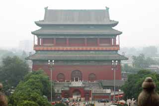 photo, la matière, libre, aménage, décrivez, photo de la réserve,Une tour du tambour de Beijing, tambour, Keijo, , Yasushi porte Université rue moulue