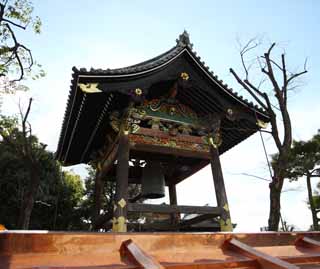 photo, la matière, libre, aménage, décrivez, photo de la réserve,Tour de cloche Honganji ouest, Honganji, Chaitya, cloche de temple, Décor