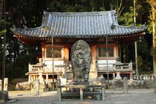 photo, la matière, libre, aménage, décrivez, photo de la réserve,Temple Daigo-ji Fudodou, Chaitya, Goma, statue de pierre, Une image Acala