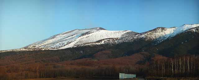 photo, la matière, libre, aménage, décrivez, photo de la réserve,Mt. Asama-yama, Neige, volcan, Bave balancent, Lave