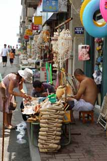 Foto, materieel, vrij, landschap, schilderstuk, bevoorraden foto,Yantai zeten, Bezoekende touristenplaats stip, Moderne architectuur, Gedenkteken winkel, Vakantieoord