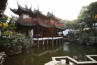 Foto, materieel, vrij, landschap, schilderstuk, bevoorraden foto,Mt. Yugarden tempel bevelen, Joss huis tuinieren, , Chinees etenswaar trant, Chinees gebouw