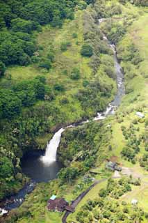 Foto, materieel, vrij, landschap, schilderstuk, bevoorraden foto,Hawaii Eiland waterval, Het woud, Rots, Rivier, Loop