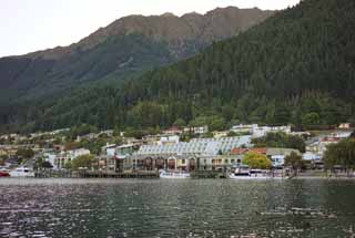 Foto, materieel, vrij, landschap, schilderstuk, bevoorraden foto,Lake Wakatipu, , , , 