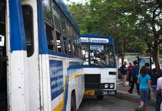 Foto, materieel, vrij, landschap, schilderstuk, bevoorraden foto,EEN Thailander autobus, Autobus, Autobus terminal, Auto, Autobus halte