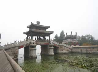 Foto, materieel, vrij, landschap, schilderstuk, bevoorraden foto,De Summer Palace Bridge, Stenige trap, Trap, Ishibashi, 