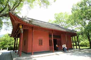 Foto, materieel, vrij, landschap, schilderstuk, bevoorraden foto,Ming Xiaoling Mausoleum Toru, Morgenochtend, Ik word in rood geschilderd, De eerst keizer, Wereld heritage