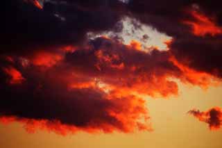 Foto, materieel, vrij, landschap, schilderstuk, bevoorraden foto,De zonsondergang bewolking, Hersenschim, Rood, Wolk, Bij donker