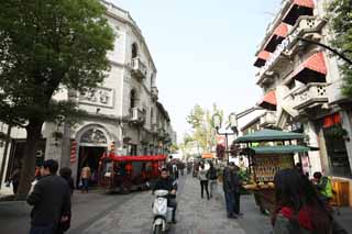 fotografia, materiale, libero il panorama, dipinga, fotografia di scorta,Fiume la città di Bo, distretto che fa compere, cartello di salsa, bancarella, turista